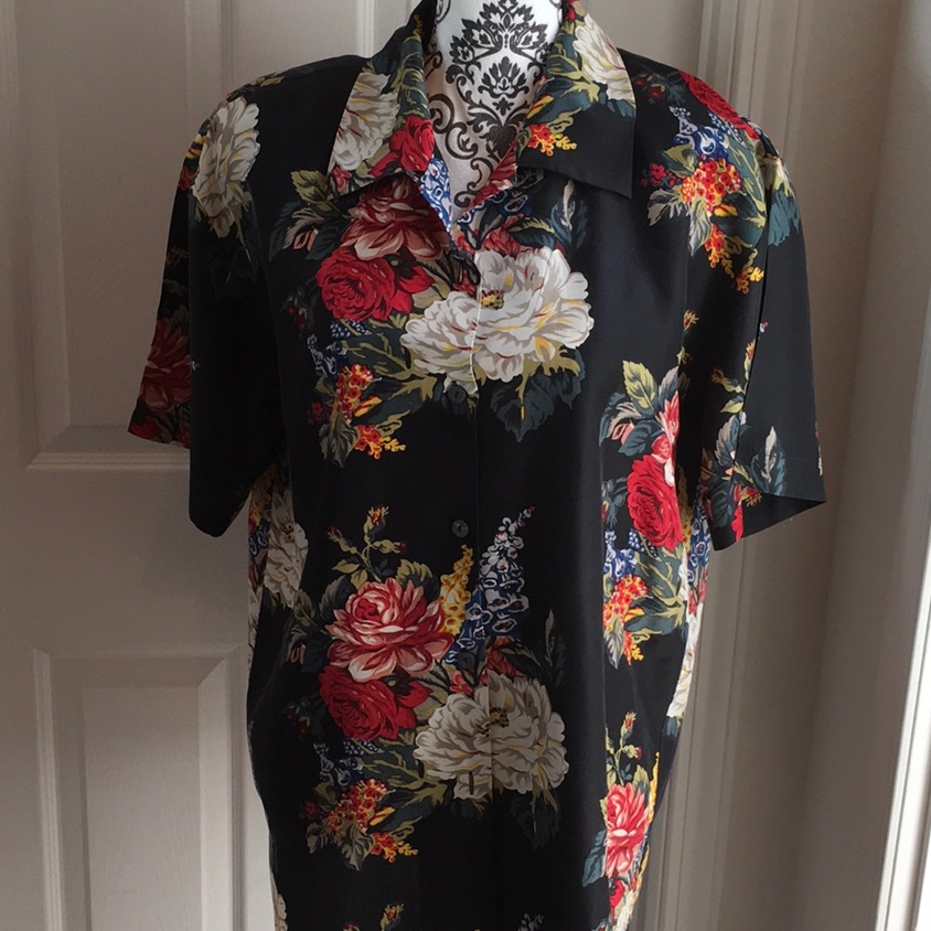 Valerie Stevens Silk Blouse And Wrap Skirt